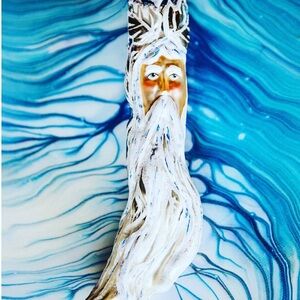 NIB Limited Edition “Grandfather Frost” Art glass sculptured Ornament.